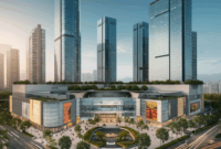 Contoh Prompt Gambar AI Kota Modern dengan Pusat Perbelanjaan Contoh Prompt Gambar AI Kota Modern dengan Pusat Perbelanjaan